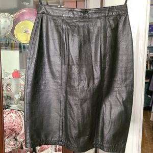 Global Identity Leather Women's Vintage 100% Leather Pencil Skirt Size 12
